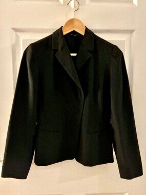 Mastina Black Skirt Suit Set Blazer & Pencil Skirt Size 34 Career Wear